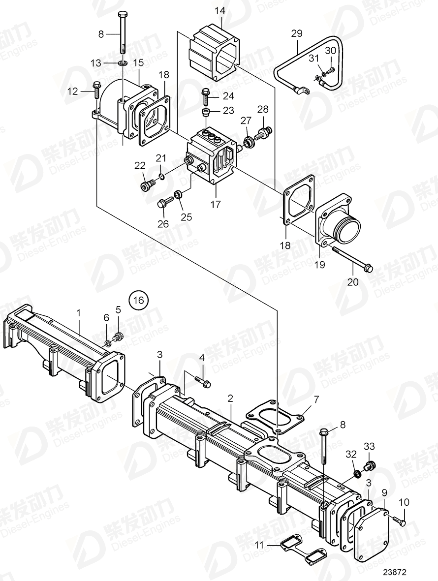 volvo penta Air pre-heater, 24V 20572806 Drawing volvo penta Air pre-heater, 24V 20572806 Drawing